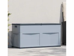 Sale Caja de almacenamiento para jardín 320 L Negro Gris