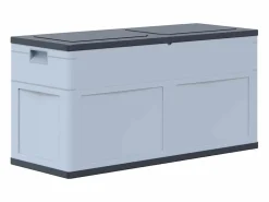 Sale Caja de almacenamiento para jardín 320 L Negro Gris