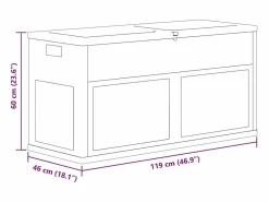Sale Caja de almacenamiento para jardín 320 L Negro Gris