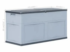 Sale Caja de almacenamiento para jardín 320 L Negro Gris