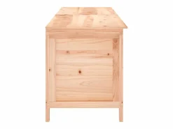 New Caja de almacenamiento para jardín 198,5x50x56,5 cm madera maciza de abeto Marru00f3n
