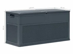 Clearance Caja de almacenamiento para jardín 320 L Antracita Armario De Jardín