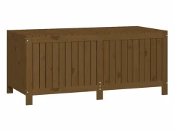 Caja de almacenamiento para jardín color marrón miel, 147 x 68 x 64 cm, madera de pino