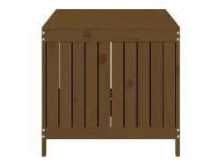 Caja de almacenamiento para jardín color marrón miel, 147 x 68 x 64 cm, madera de pino