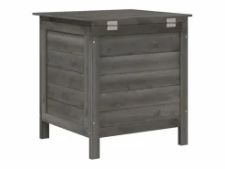 Sale Caja de almacenamiento para jardín de color antracita de madera maciza de abeto. Armario De Jardín