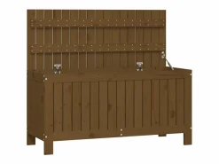 Caja de almacenamiento para jardín color marrón miel, 108 x 42,5 x 54 cm, madera de pino Armario De Jardín