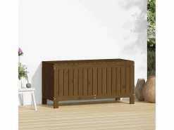 Caja de almacenamiento para jardín color marrón miel, 108 x 42,5 x 54 cm, madera de pino Armario De Jardín