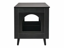 Caja de Arena para Gatos SucceBuy, Muebles Ocultos de Madera con 2 Habitaciones, Color