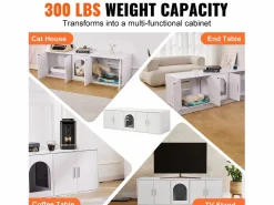 Sale Caja de Arena para Gatos SucceBuy, Muebles Ocultos de Madera, 57,9 Pulgadas, Color Higiene Y Cuidado De Mascotas