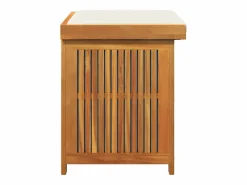 Caja de cojines para exterior 60x50x61 cm madera maciza de acacia
