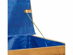 Caja de cojines para exterior 60x50x61 cm madera maciza de acacia