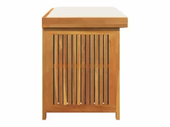Clearance Caja de cojines para exterior 90x50x60,5 cm madera maciza de acacia Armario De Jardín
