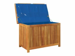 Caja de cojines para exterior 90x50x60,5 cm madera maciza de acacia Armario De Jardín