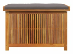 Caja de cojines para exterior 90x50x60,5 cm madera maciza de acacia Armario De Jardín