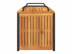 Outlet Caja de cojines para exterior fabricada en madera maciza de acacia y acero. Armario De Jardín