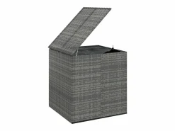 Caja de cojines para jardín Resina mimbre 100x97,5x104 cm