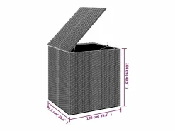 Sale Caja de cojines para jardín Resina mimbre 100x97,5x104 cm Armario De Jardín