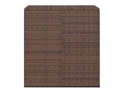 Caja de cojines para jardín de resina tejida 100x49x103,5cm Marrón