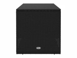 Clearance Caja de cojín exterior negra 100x55x55,5cm resina tejida Negro