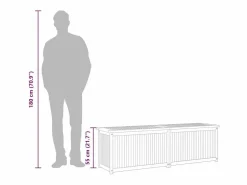 Caja de jardín 175x50x55 cm Madera maciza de teca Marru00f3n