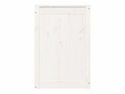 Best Caja de lavandería blanca 44x44x66 cm Madera maciza de pino Cesto De Ropa