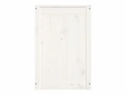 Best Caja de lavandería blanca 44x44x66 cm Madera maciza de pino Cesto De Ropa