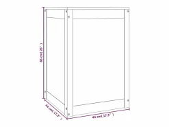 Best Caja de lavandería blanca 44x44x66 cm Madera maciza de pino Cesto De Ropa