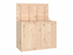 Caja de lavandería 88,5x44x66 cm Madera maciza de pino