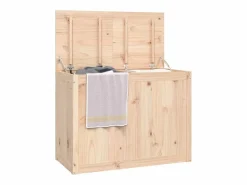 Caja de lavandería 88,5x44x66 cm Madera maciza de pino