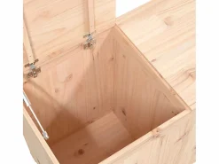 Caja de lavandería 88,5x44x66 cm Madera maciza de pino