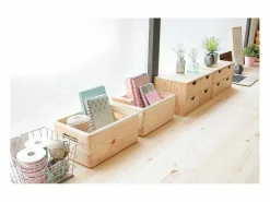 New Caja de madera 40 x 30 x 7 cm Cesta