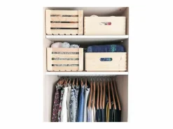 New Caja de madera 40 x 30 x 7 cm Cesta