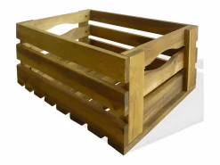 Clicnbuy Caja de manzanas de jardín para plantar de madera de acacia