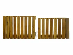 Clicnbuy Caja de manzanas de jardín para plantar de madera de acacia