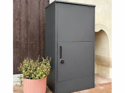 Hot Caja de paquetes de 56cm en acero galvanizado con candado antracita Buzón