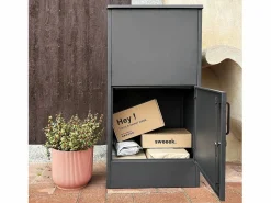 Hot Caja de paquetes de 56cm en acero galvanizado con candado antracita Buzón