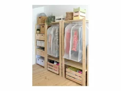 Best Caja de pino macizo apilable - L51,2 x H28 cm Accesorios De Almacenaje|Cesta