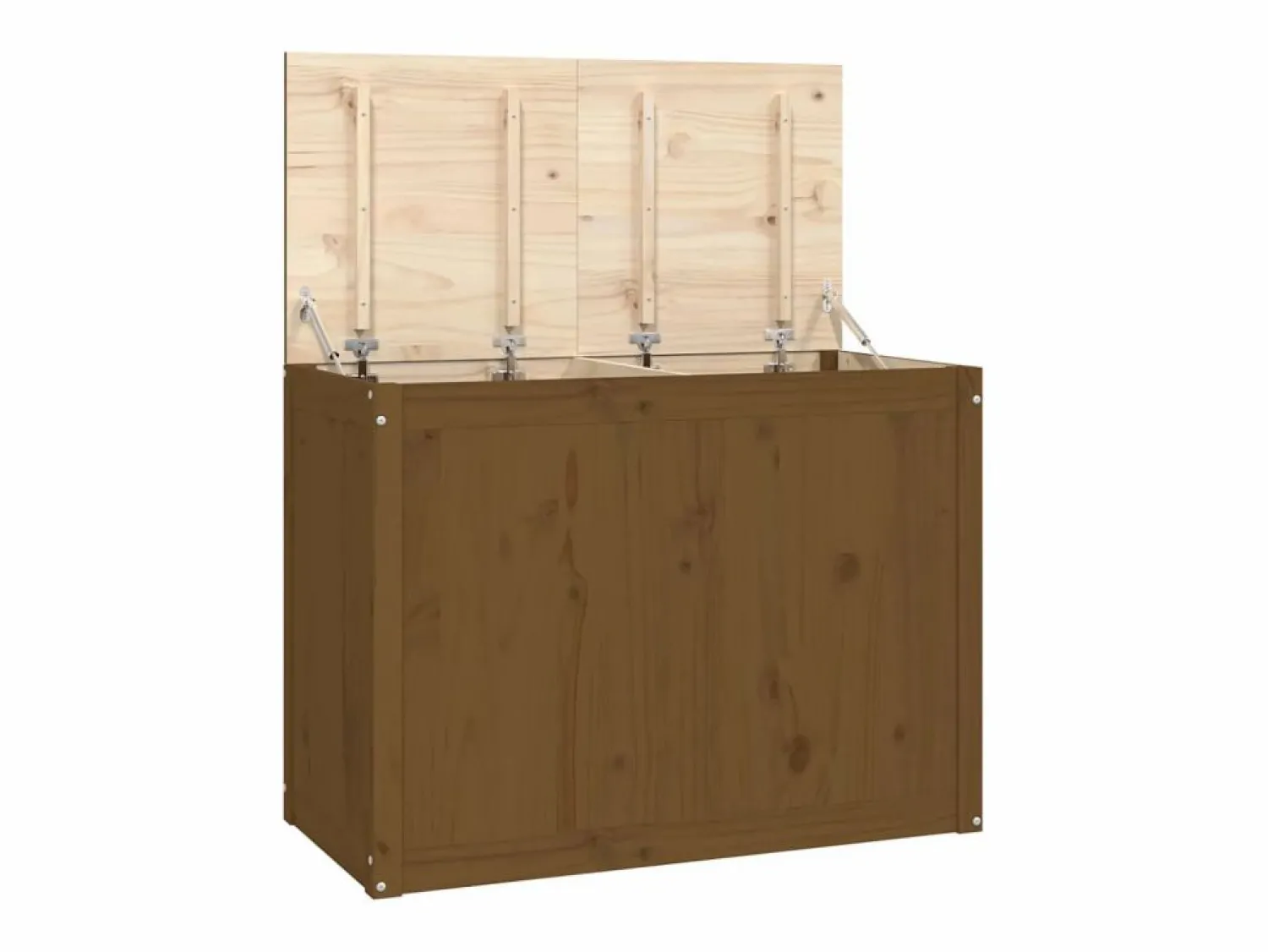 Caja de ropa marrón miel 88,5x44x66 cm Madera maciza de pino Cesto De Ropa