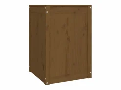 Caja de ropa marrón miel 44x44x66 cm Madera maciza de pino Marru00f3n