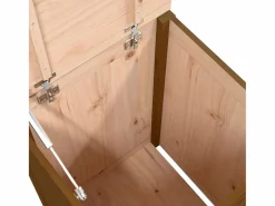 Caja de ropa marrón miel 44x44x66 cm Madera maciza de pino Marru00f3n