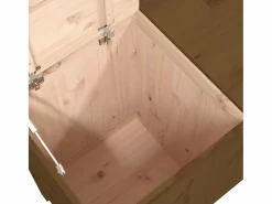 New Caja de ropa marrón miel 88,5x44x76 cm Madera maciza de pino Cesto De Ropa