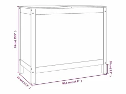 New Caja de ropa marrón miel 88,5x44x76 cm Madera maciza de pino Cesto De Ropa