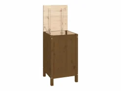 Online Caja de ropa marrón miel 44x44x76 cm Madera maciza de pino Marru00f3n