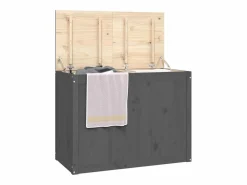 Discount Caja de ropa sucia 88,5x44x66 cm Madera maciza de pino Cesto De Ropa