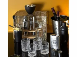 New Cook Concept Caja de whisky con botella y 4 vasos Transparente
