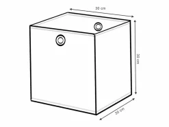 Vicco Caja plegable turquesa 30x30x30