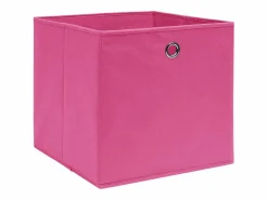 New Cajas de almacenaje 4 uds Tela no tejida 28x28x28 cm Rosa