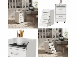 Vicco Cajonera con ruedas 36x40x65 gwendolyn