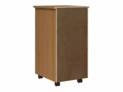 vidaxl Cajonera con ruedas MOSS madera maciza pino marrón miel