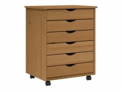 Online Cajonera con ruedas MOSS madera maciza pino marrón miel Cajonera De Escritorio